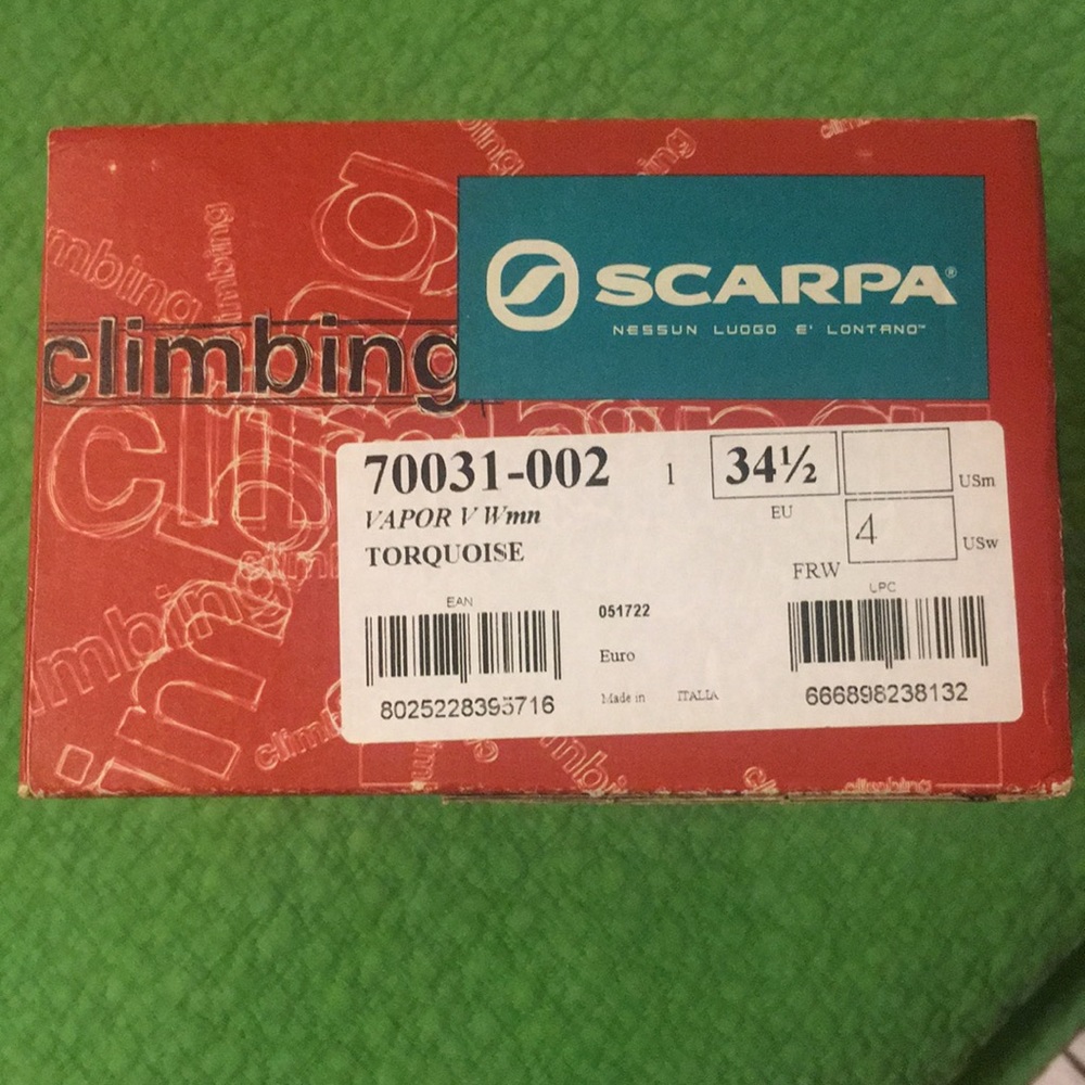 NEW Scarpa climbing shoes with original box